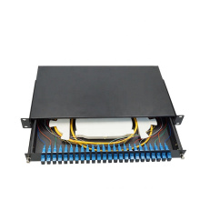 Fast delivery high quality ODF 24 port SC UPC, 1U sliding rack mount fiber optic patch panel